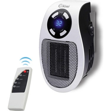 Kiwi Priz Tipi Mini Isıtıcı Fan 400W (Uzaktan Kumandalı)