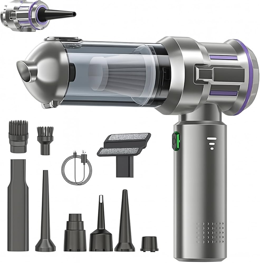 Venandin 16.000PA Oto Süpürge – Ultra Güçlü Emiş Gücü, Sessiz Motor, Tam Set Başlıklar!